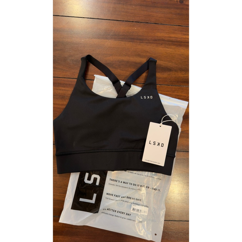 LSKD Accelerate Sports Bra Black Women's Size S NWT NEW